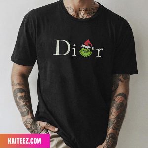 Dior x Grinch Embroidered Fan Gifts T-Shirt