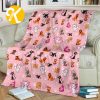 Disney All Cute Dogs In Circle In White Background Christmas Throw Blanket