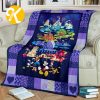 Disney Donald Duck Face In White And Black Dot Christmas Throw Blanket
