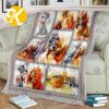 Disney Romantic Night Fury and Light Fury Falling In Love In The Night Sky Christmas Throw Blanket