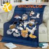 Disney Mickey Mouse Detroit Lions NFL Team Football In Grey And Blue Throw Fleece Blanket