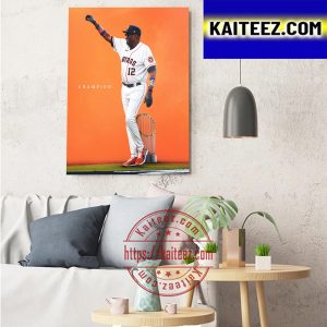 Dusty Baker Manager Houston Astros Champions MLB 2022 World Series Art Decor Poster Canvas