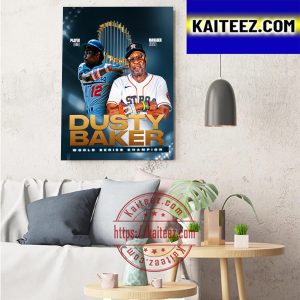 Dusty Baker World Series Champs As Player And Manager Houston Astros Art Decor Poster Canvas