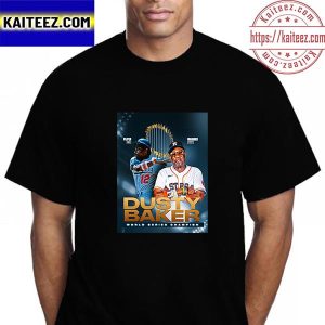 Dusty Baker World Series Champs As Player And Manager Houston Astros Vintage T-Shirt