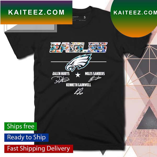 Philadelphia Phillies And Philadelphia Eagles City Of Champions Signatures  T-shirt - Kaiteez