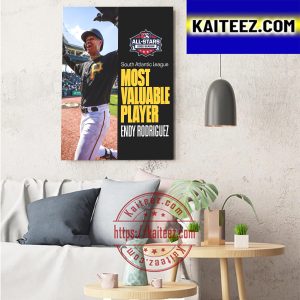 Endy Rodriguez 2022 South Atlantic League MVP Art Decor Poster Canvas