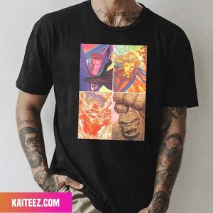 Fantastic Four By Alex Ross Art Marvel Studios Fan Gifts T-Shirt