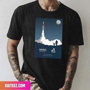 Father And Son Watching Rocket Launch Artemis Program Fan Gifts T-Shirt