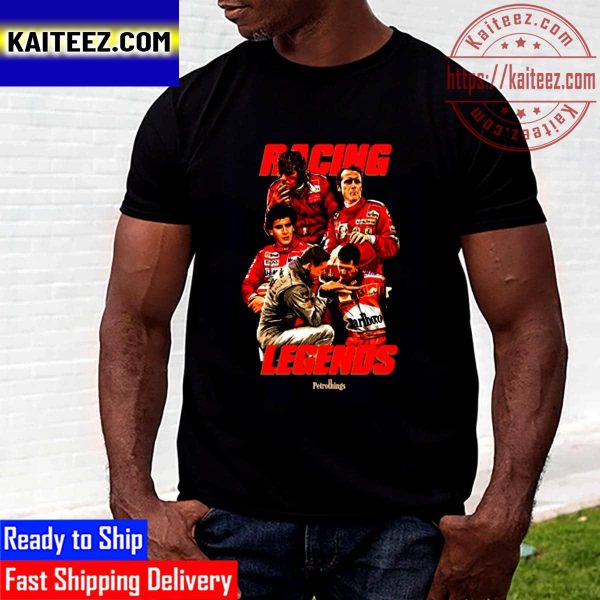 Formula 1 Racing Legends Collage Design Vintage T-Shirt