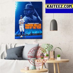 Francisco Lindor Marvin Miller Man Of The Year New York Mets MLB Art Decor Poster Canvas