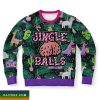 Unifinz Mushroom Ugly Sweater Mushroom Christmas Snowflakes Pattern Green Sweater 2022