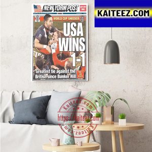 Funny USA Team Match Day World Cup 2022 On New York Post Art Decor Poster Canvas