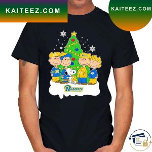 Funny snoopy the Peanuts los angeles rams Christmas T-shirt