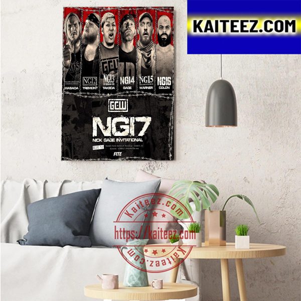 GCW NGI 7 Nick Gage Invitational On FITE Art Decor Poster Canvas