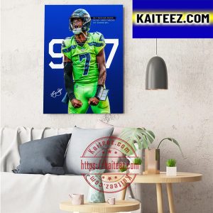 Geno Smith Passing Grade Seattle Seahawks NFL Art Decor Poster Canvas