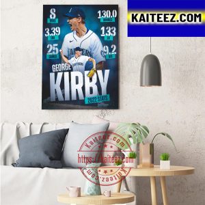 George Kirby 2022 Stats Seattle Mariners MLB Art Decor Poster Canvas
