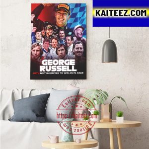 George Russell 20th British Driver To Win An F1 Race Art Decor Poster Canvas