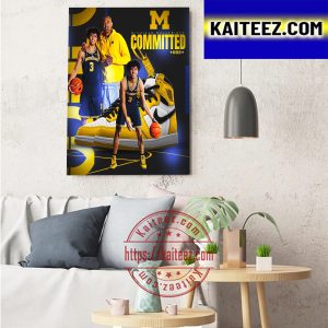 George Washington III Committed To Michigan Wolverines Go Blue Art Decor Poster Canvas