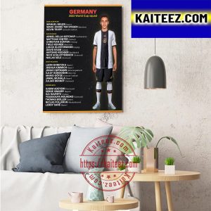 Germany 2022 FIFA World Cup Squad Art Decor Poster Canvas