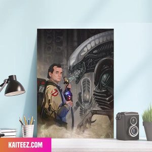 Ghostbusters x Aliens Ayo This Shit Is Not Ghost Bro Poster