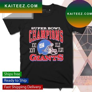 Giants 4 Time Super Bowl Champions T-shirt