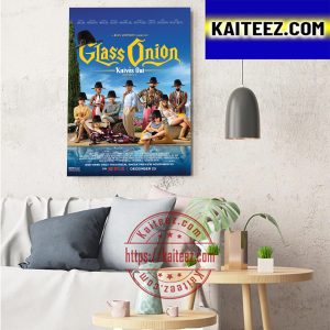 Glass Onion A Knives Out Mystery Art Decor Poster Canvas