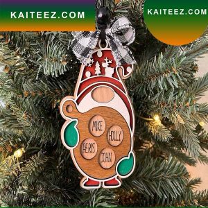 Gnome Family Names Christmas Ornament