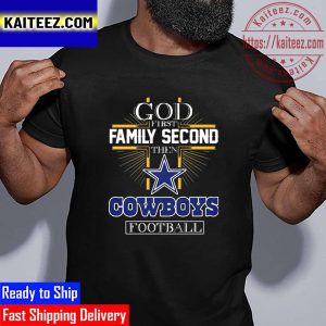 God First Family Second Then Dallas Cowboys Football Vintage T-Shirt