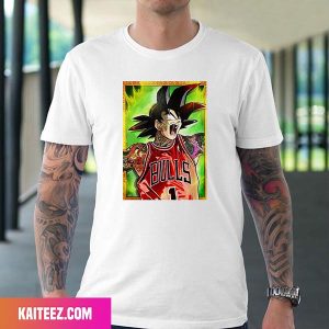 Goku x Chicago Bulls Jump Man Fan Gifts T-Shirt
