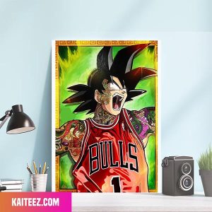 Goku x Chicago Bulls Jump Man Poster