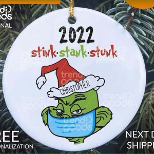 Grinch Face Mask Christmas Grinch Christmas Ornament