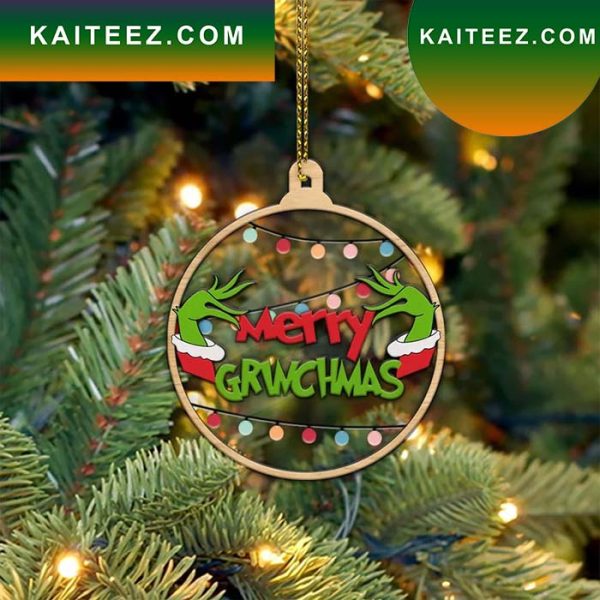 Grinch Hand 2 Layers Grinch Christmas Ornament