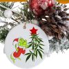 Grinch Seattle Mariners Christmas Ceramic Grinch Christmas Ornament