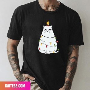 Grumpy Christmas Cat Fan Gifts T-Shirt