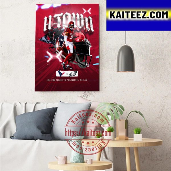 H Town NFL Houston Texans Vs Philadelphia Eagles Art Decor Poster Canvas