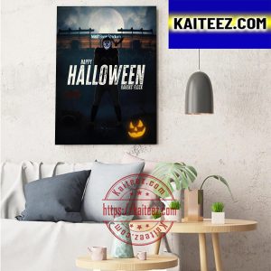 Happy Halloween X Baltimore Ravens NFL Art Decor Poster Canvas