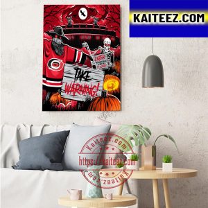 Happy Halloween X Carolina Hurricanes NHL Art Decor Poster Canvas