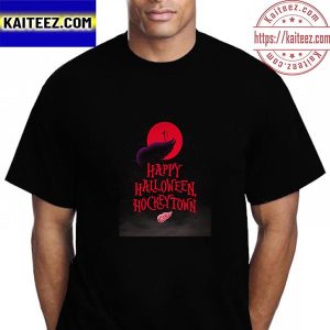 Happy Halloween X Detroit Red Wings NHL Have A Safe And Spooky Day Vintage T-Shirt
