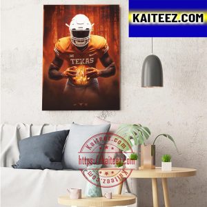 Happy Halloween X Texas Football NCAA Art Decor Poster Canvas