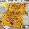 Harry Potter Hogwarts Signature Symbol In Castle At Night Background Sherpa Throw Blanket