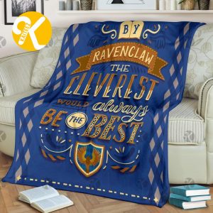 Harry Potter The Cleverest Ravenclaw With Blue Argyle Pattern Throw Fleece Blanket