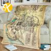 Harry Potter Vintage Hogwarts Castle The Marauders Map Sherpa Throw Blanket