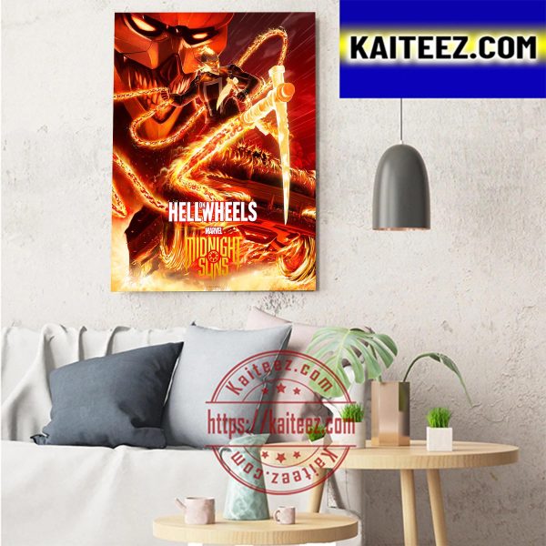 Hell On Wheels Marvel Midnight Suns Art Decor Poster Canvas