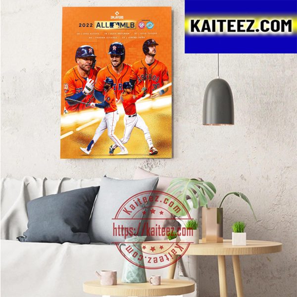 Houston Astros 2022 All MLB Players Art Decor Poster Canvas