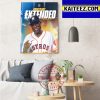 Houston Astros Contract Extended Dusty Baker Art Decor Poster Canvas