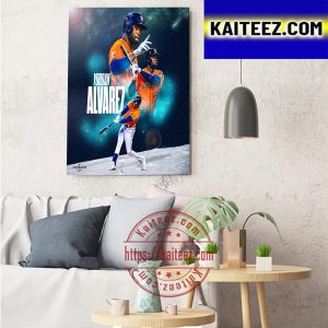 Houston Astros Yordan Alvarez In 2022 MLB World Series Art Decor Poster Canvas