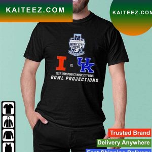 Illinois Strength Vs Kentucky Wildcats 2022 Transperfect Music City Bowl Bowl Projections T-Shirt