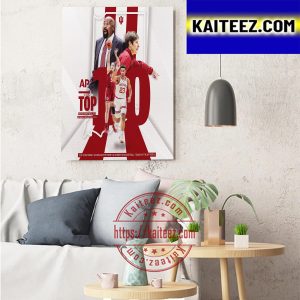 Indiana Hoosiers AP Top 10 Basketball Art Decor Poster Canvas