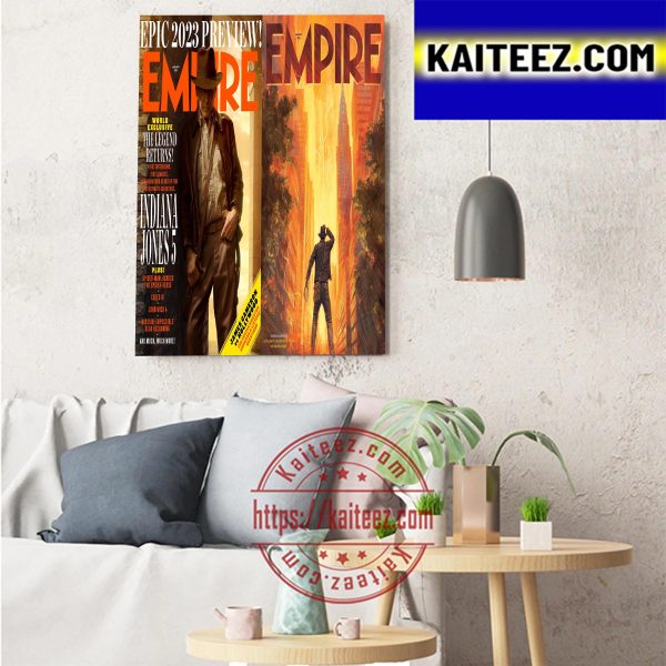 Indiana Jones 5 Empire Magazine Cover Art Decor Poster Canvas