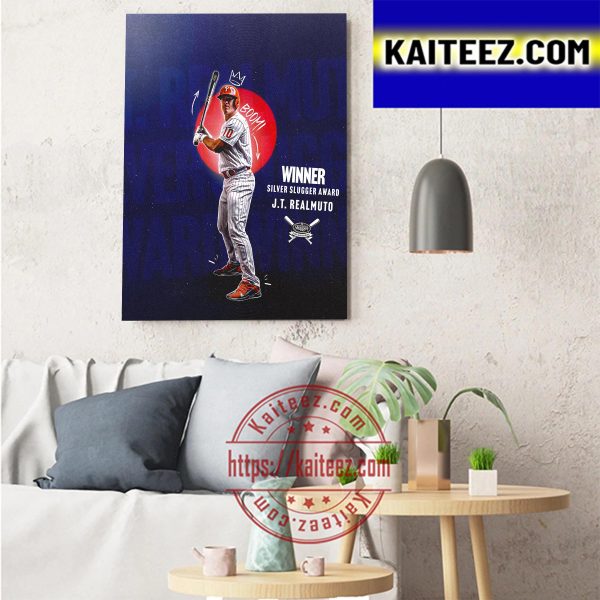 Jacob Tyler Realmuto Silver Slugger Award Winner Art Decor Poster Canvas